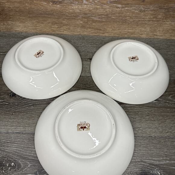 Ceramisia Italy stoneware Serving Bowl Apple tree 10” Pasta Bowl ~set Of 3 - Picture 11 of 12